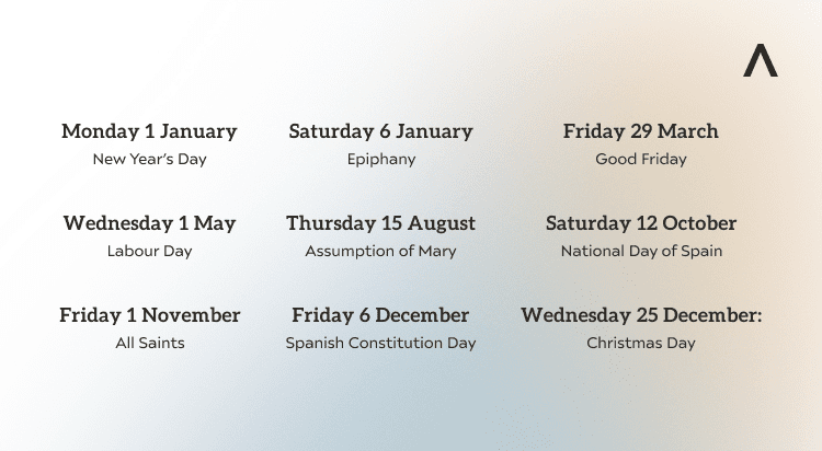 Bank holidays in Spain